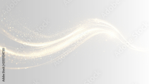 Fotografie Transparent png golden curved light ribbon with shine and smooth gold twirl glowing effect