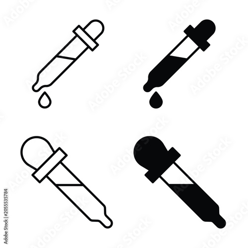 Eye dropper half icon