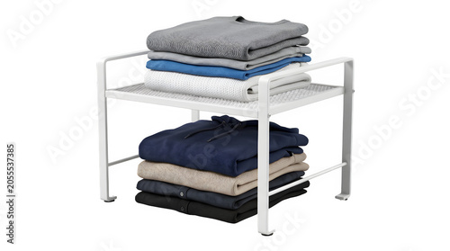 3D Wardrobe Shelf Riser Render, Closet Storage Organizer Isolated
