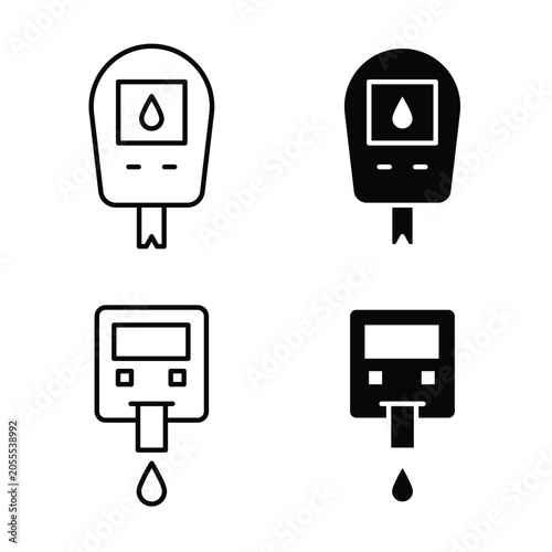 Tableau sur toile Glucometer icon