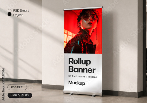 Rollup Banner Stand Advertising Mockup