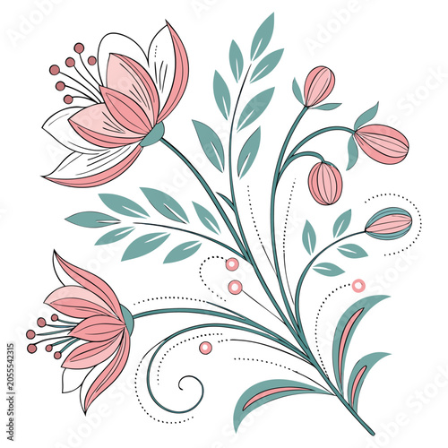 floral vector design elementor set