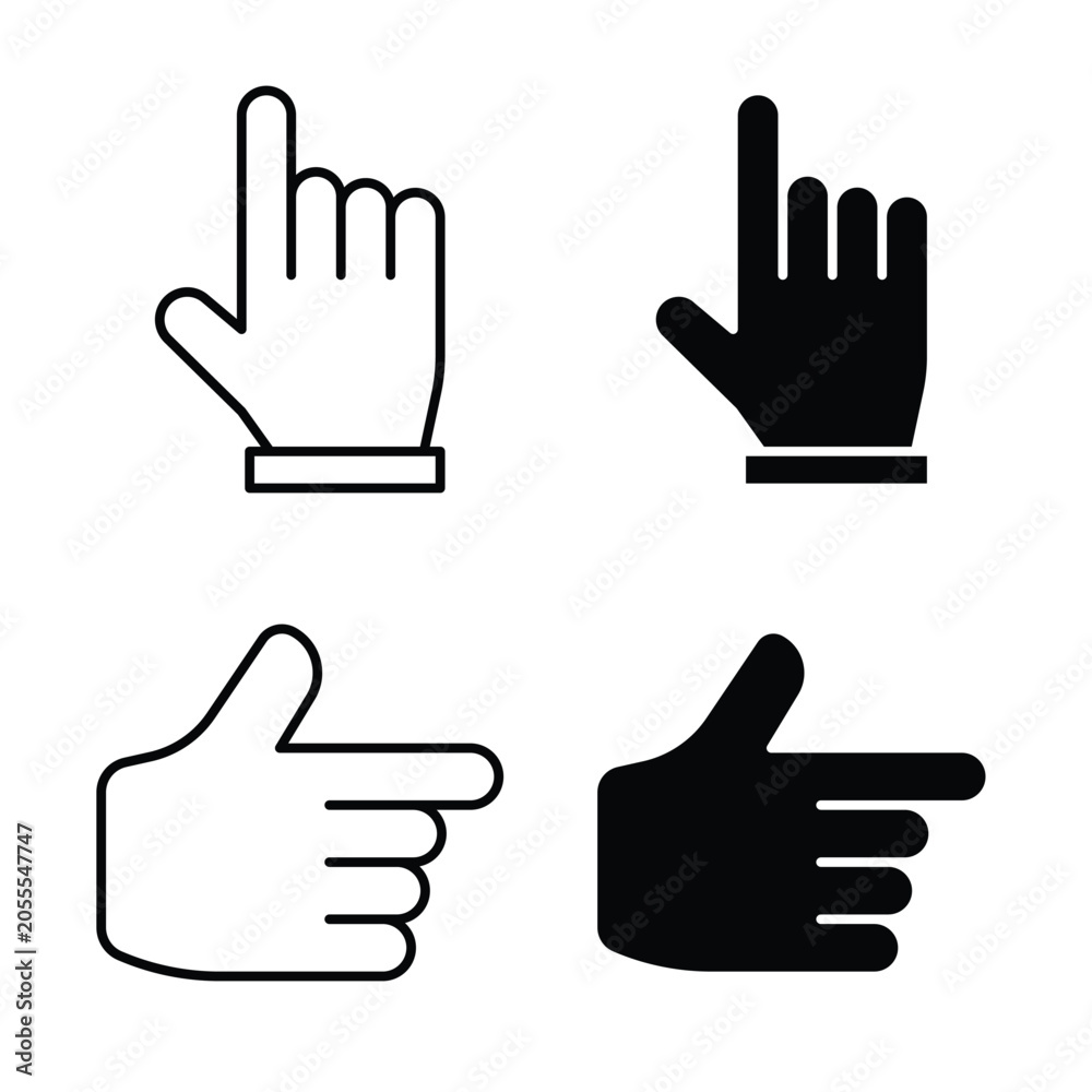 Obraz premium Pointing hand icon