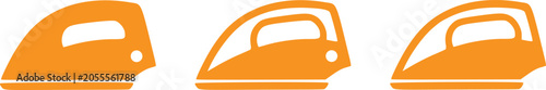Photography Electric clothes iron icon set