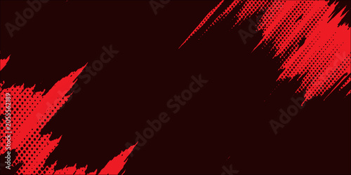 Photography abstract red grunge background with red flowers butterflies hearts and decorativ