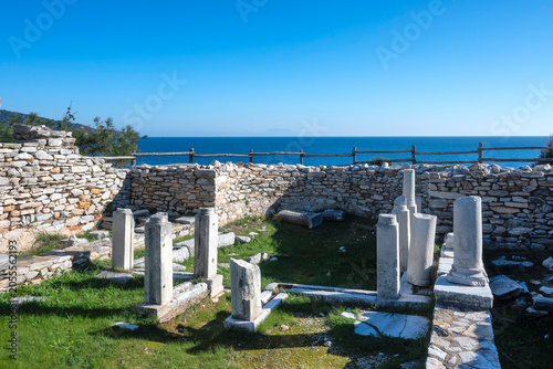 Ruins at Archaeological site of Aliki, Thassos island, Greece