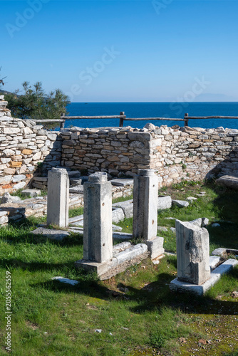 Ruins at Archaeological site of Aliki, Thassos island, Greece