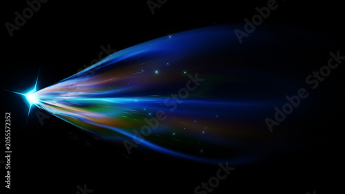 Comet Effect on black back ground