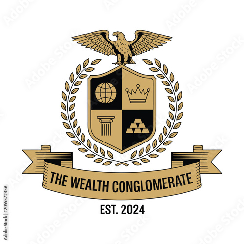 Foto The Wealth Conglomerate Logo Gold Emblem Luxury Finance