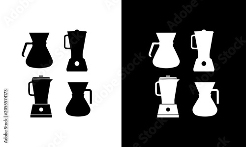 Tableau sur toile black silhouette of blender vector illustration, blender black silhouette vector