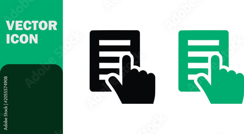 Minimalist document selection icon for user interface design