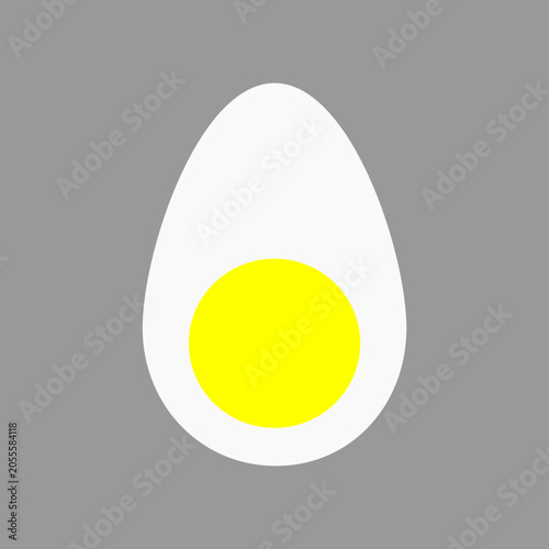 Isolated Egg Yolk on White Minimalist Background Bright Yellow Close-Up