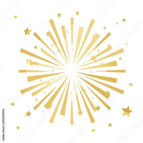 Golden Starburst Vector Illustration