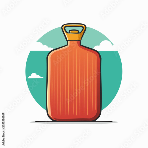 Illustration of a hot water bottle