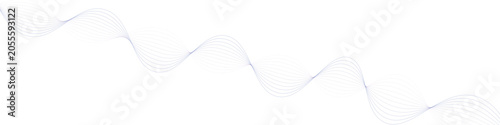 Schilderij op canvas Abstract wave Felix Genes pattern background with elegant gradient lines moving in harmonic motion across white canvas space