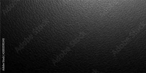 Tableau sur toile Black leather texture with fine grain and soft top lighting vignette
