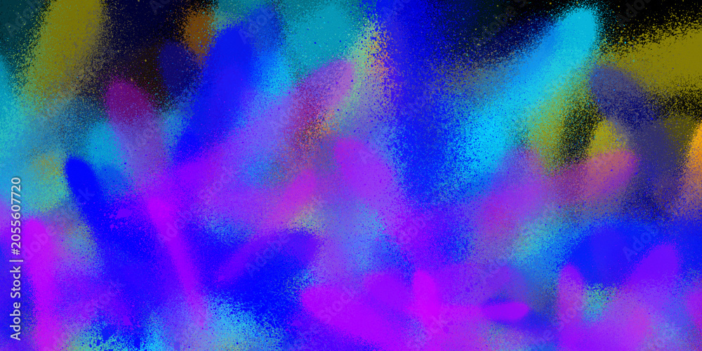 Obraz premium Vibrant blue and purple spray paint explosion background with dynamic artistic color gradients.
