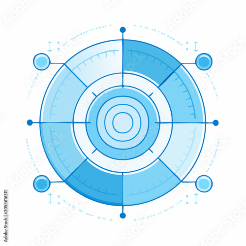 Abstract Futuristic Circular Interface Element