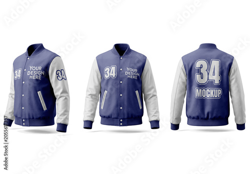Varsity Bomber Jacket Mockup