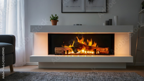 fireplace in the living room