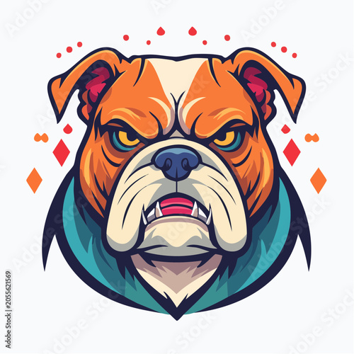 Aggressive Bulldog Illustration