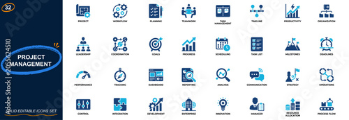Obraz na płótnie Project management icon set