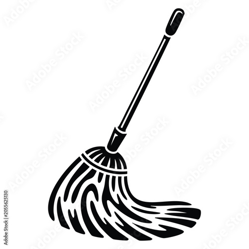 Foto Simple mop vector icon isolated on white background