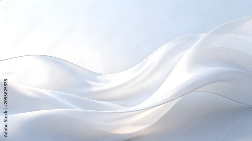 Obraz premium Flowing white fabric texture