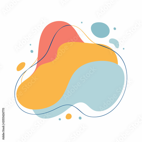 Abstract Organic Shapes with Flowing Lines