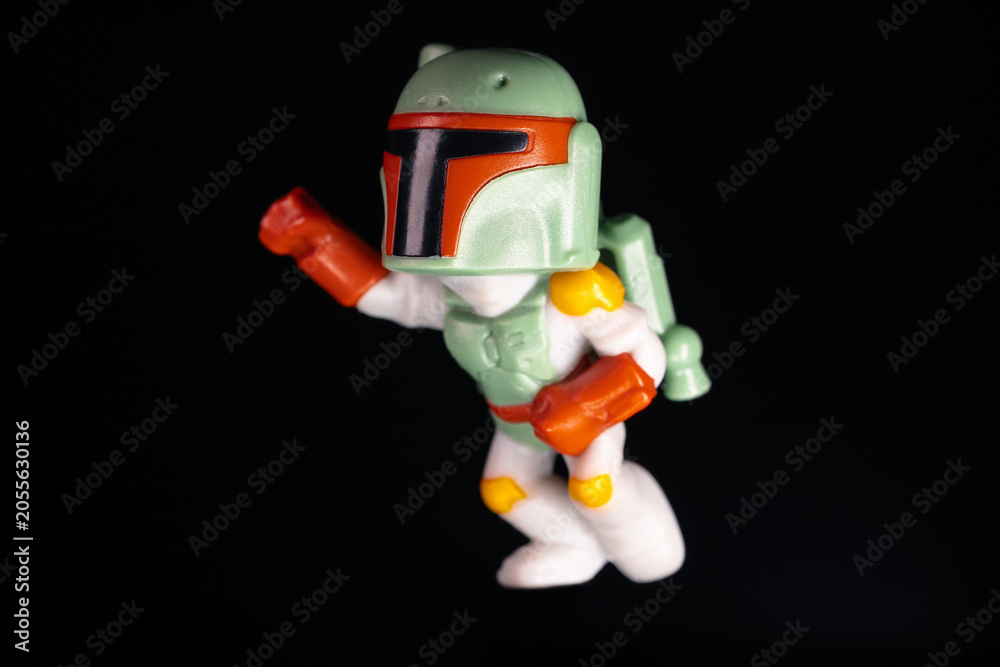 Naklejka premium Kinder Surprise Lucasfilm Boba Fett jumps and hits