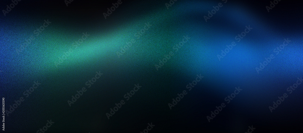 Fototapeta premium Abstract Grainy Gradient Background in Dark Blue Greenish Tones
