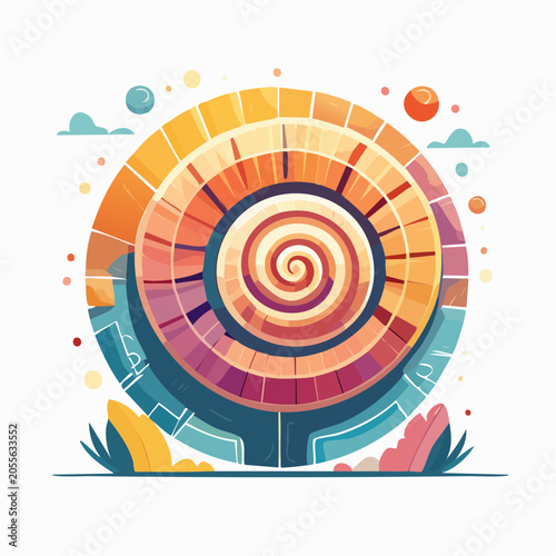 Abstract Swirl and Geometric Design