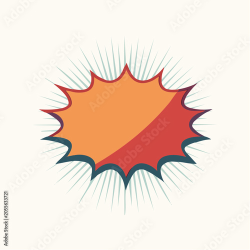 Explosion Speech Bubble with Rays