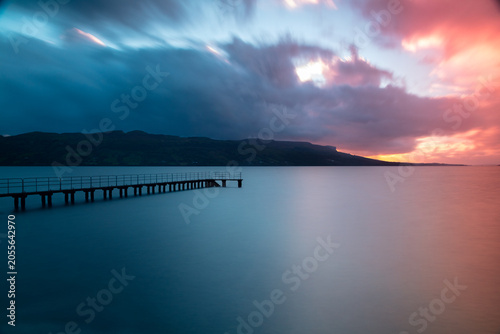 Sunset lough melvin Ireland