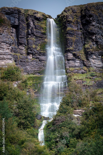 waterfall in the mountains Ireland Devils Chimney