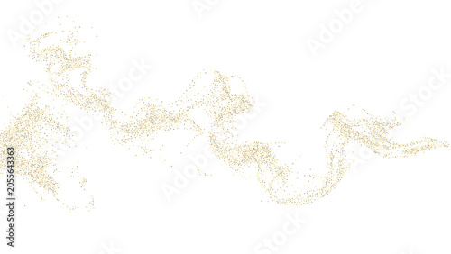 Картината върху платно yellow Transparent png image of shimmering golden dust particles gracefully crea