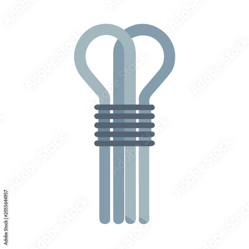фотографія A flat style illustration of a single jaw harp on a black background