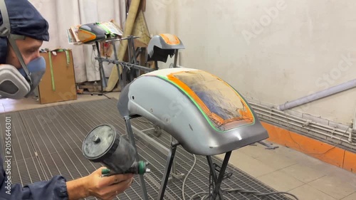 Repairing and painting motorcycle details