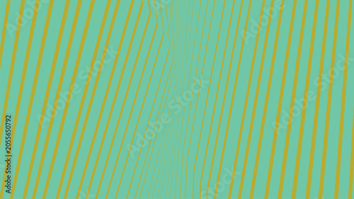 Abstract background with diagonal golden lines on green