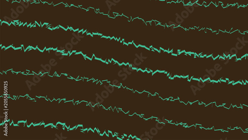 Abstract digital background with green jagged lines