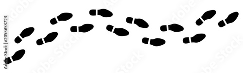 Human Shoe Print Footsteps on Transparent Background
