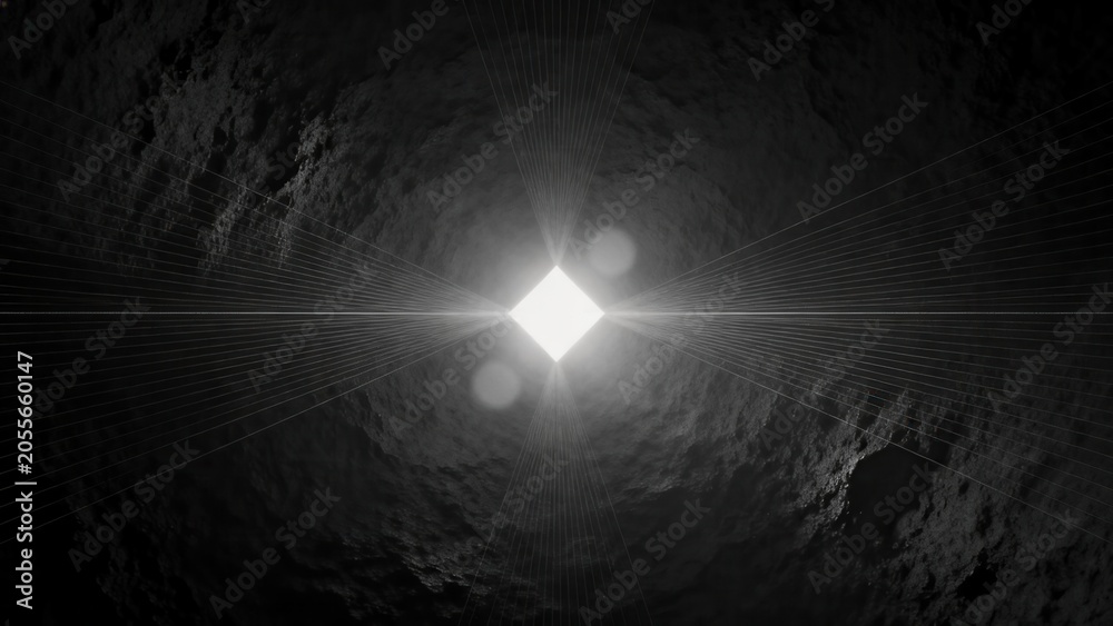 Obraz premium Abstract light in dark tunnel