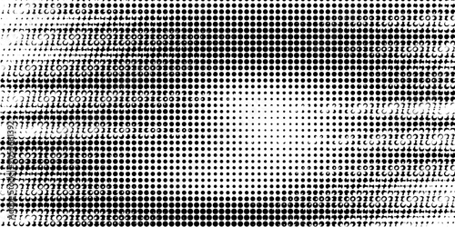 Photos Set of halftone dots gradient pattern texture isolated on white background