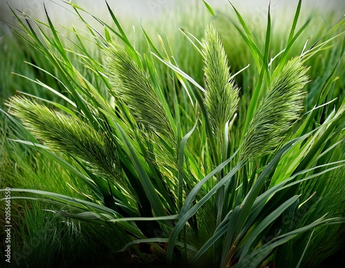 vibrant green grass clusters showcasing various growth stages perfect for nature themed projects and textures