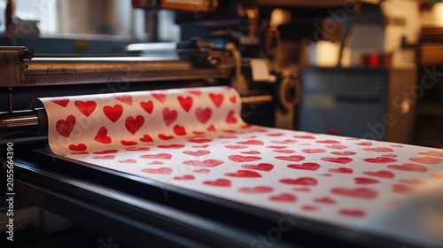Printing machine creating wrapping paper 