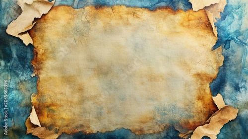 The parchment paper backdrop features 
