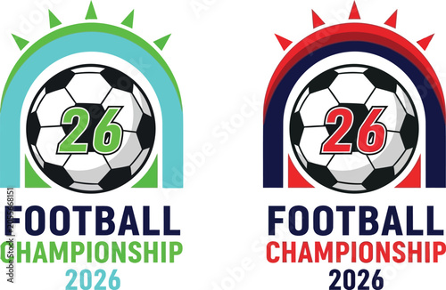 Valokuva 2026 fifa world cup logo football championship branding with soccer ball year de