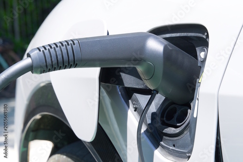 Electric Car Charging Port Close‑Up