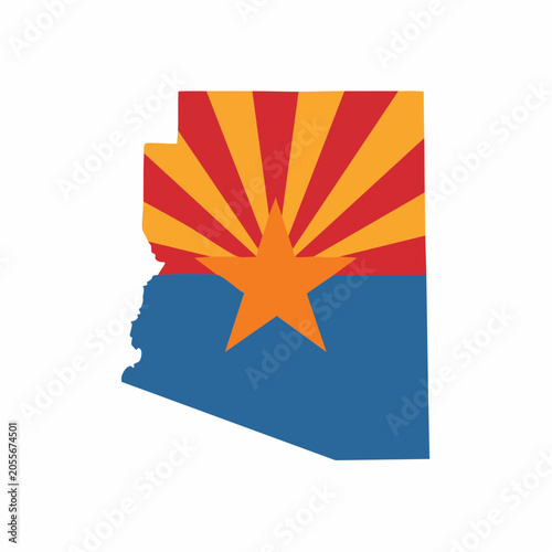 Arizona State Flag Map Icon