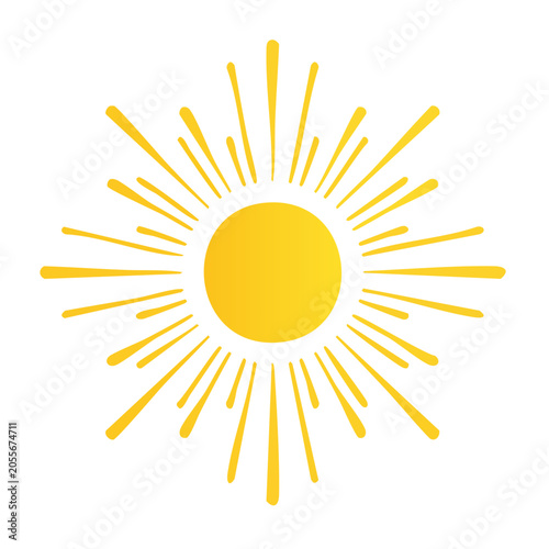 Yellow Sun Icon Graphic